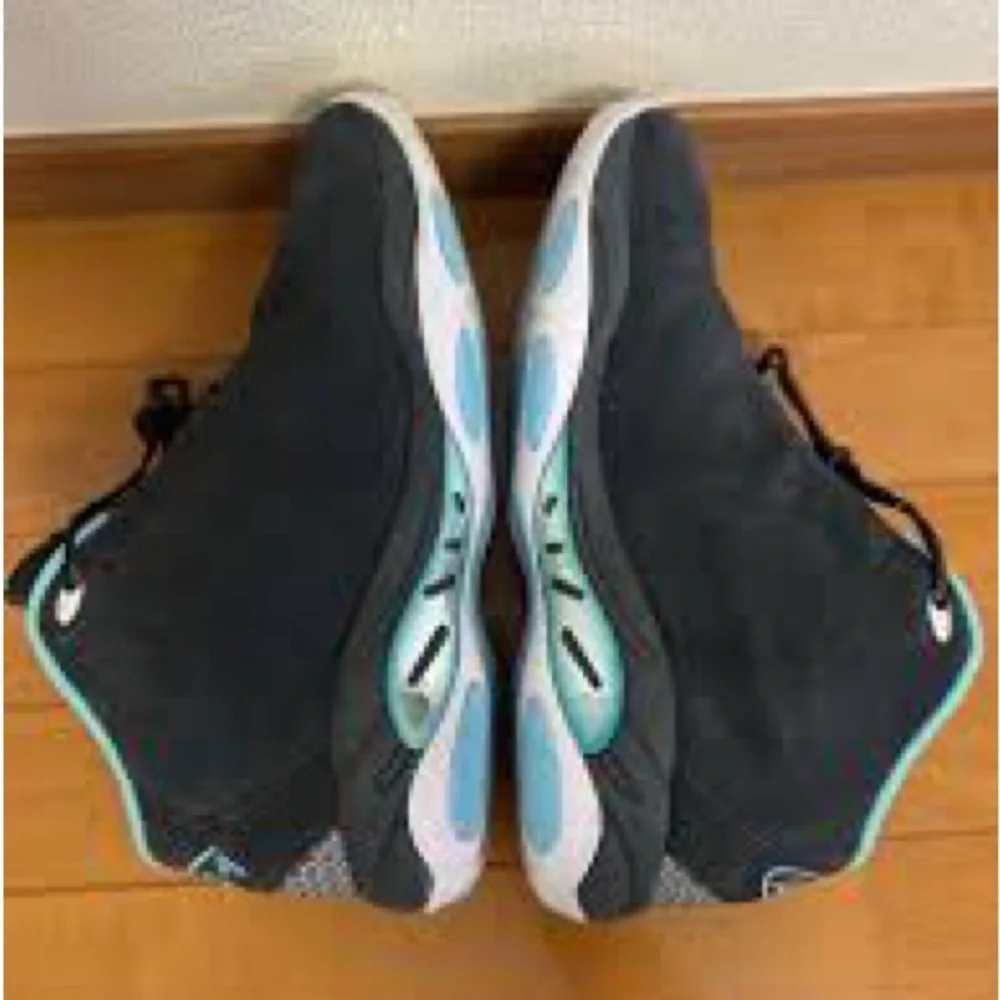 SuperRareAND1 Tai Chi LX Mid Men's Navy Blue with Teal n White Basketball Shoes - Picture 2 of 8